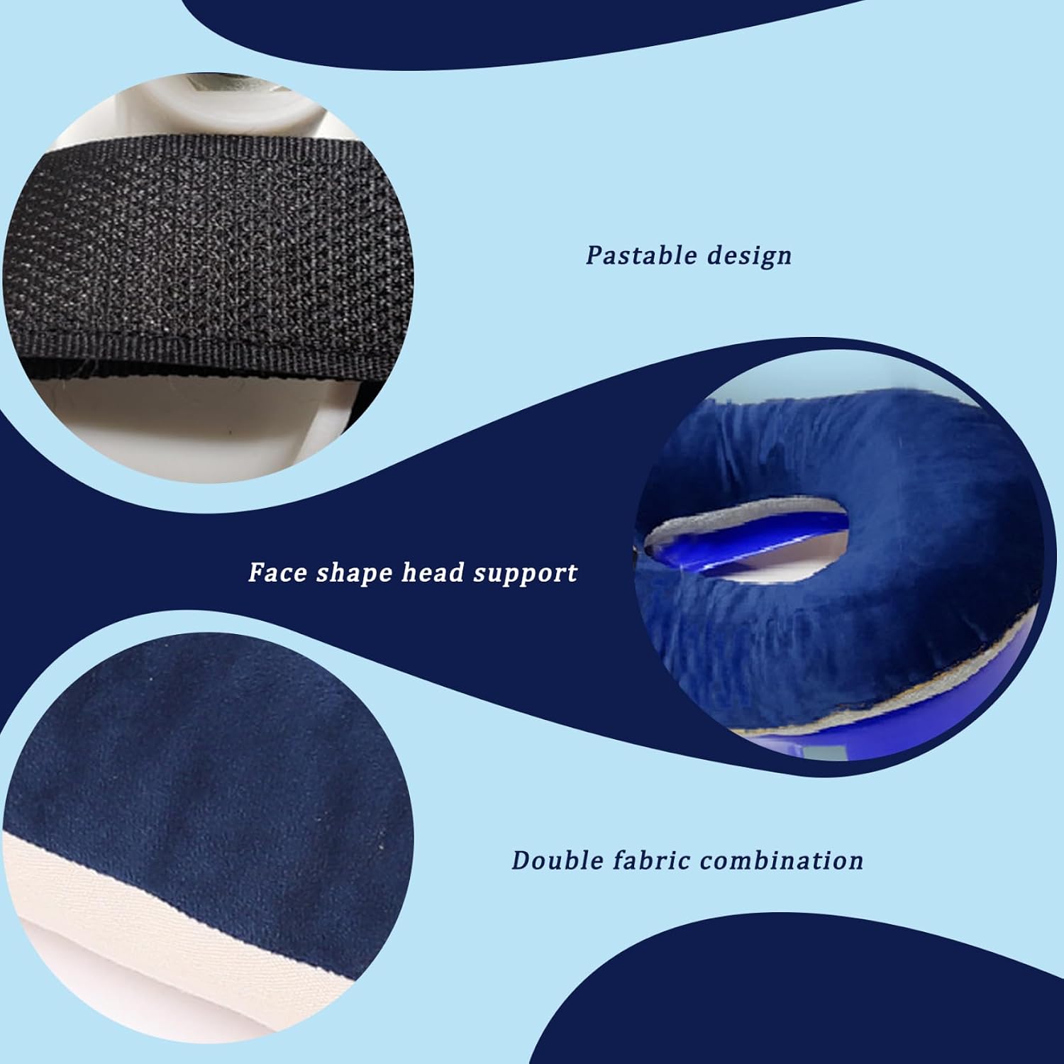 Face Down Pillow After Eye Surgery, Adjustable Angle Cotton Stuffed with Chest Neck Support