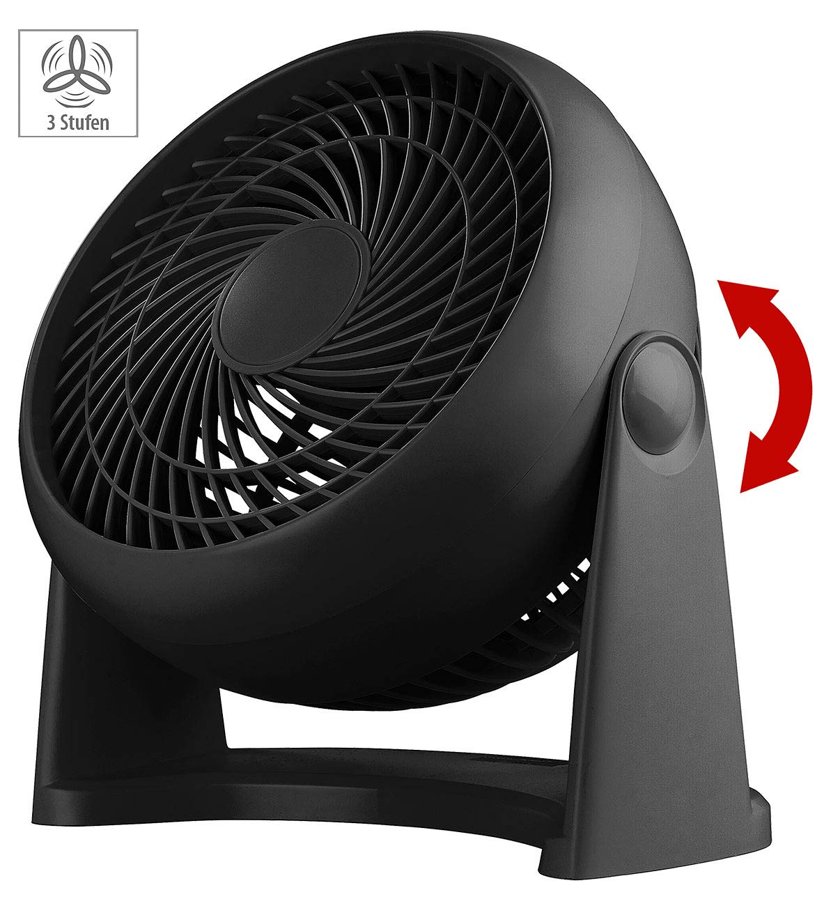 Sichler Haushaltsgeräte Ventilator Wand: Neigbarer Boden- & Wandventilator 23 cm Rotor 50 Watt