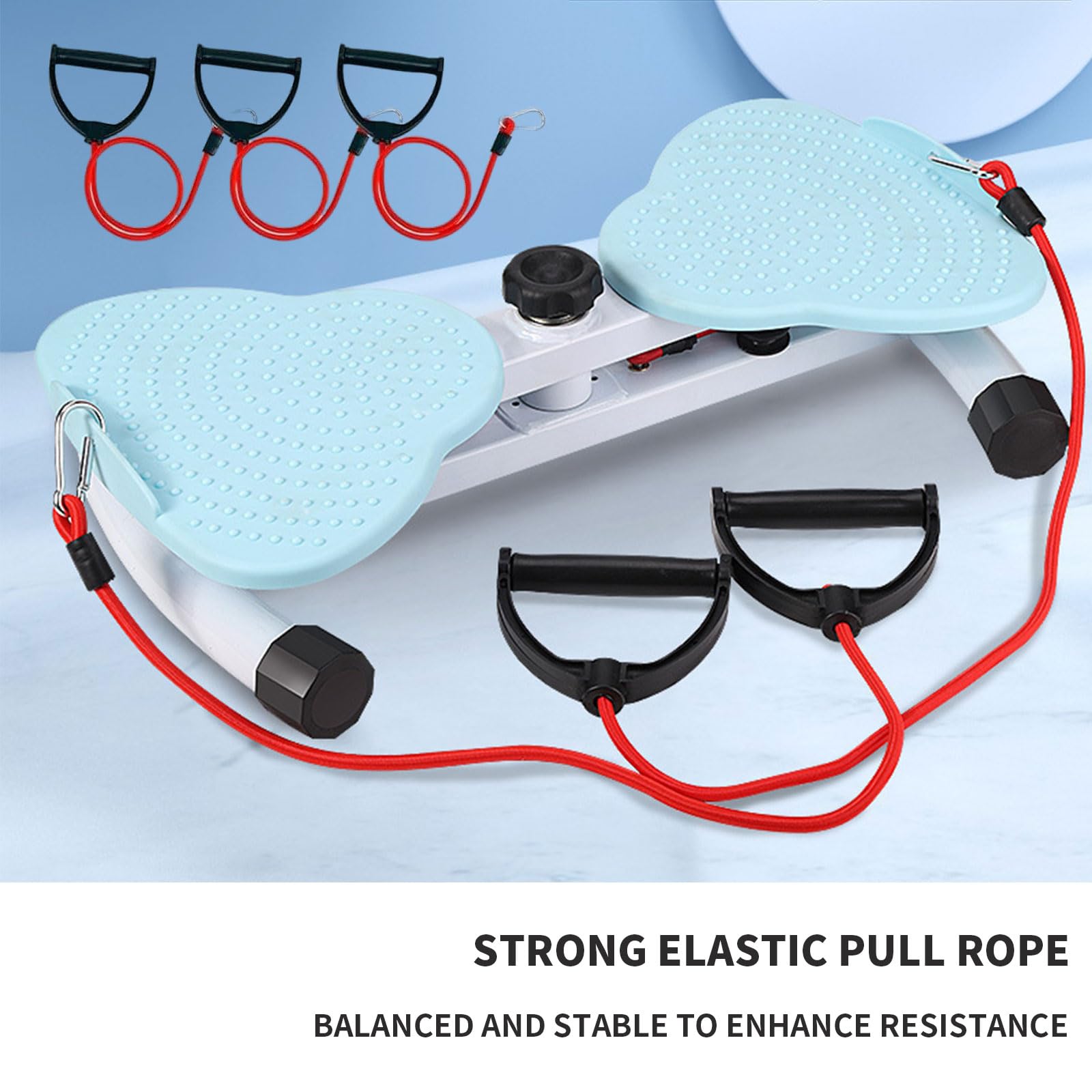 Fitness Disco Rotante con Fasce di Resistenza e Massaggio Ai Piedi Twist Board Attrezzatura Palestra Casa Silenzioso per Esercizi Aerobici(Color:Blu)