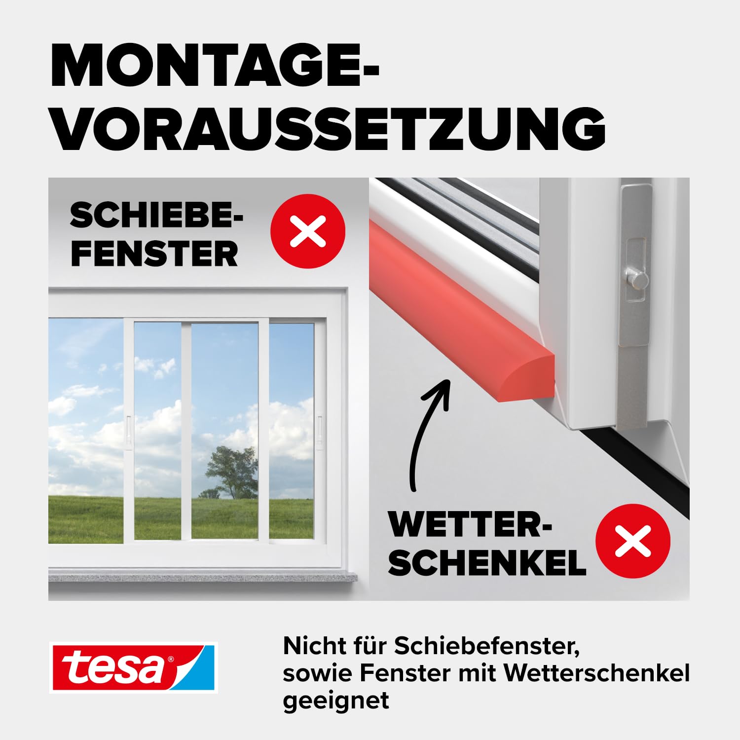 tesa INSECT STOP Fliegengitter Aluminium-Spannrahmen nach Maß für Fenster, vormontiert & einbaufertig, hochwertig verarbeitet, perfekter Schutz, gute Durchsicht, ohne Bohren, passgenau bis 120x140cm