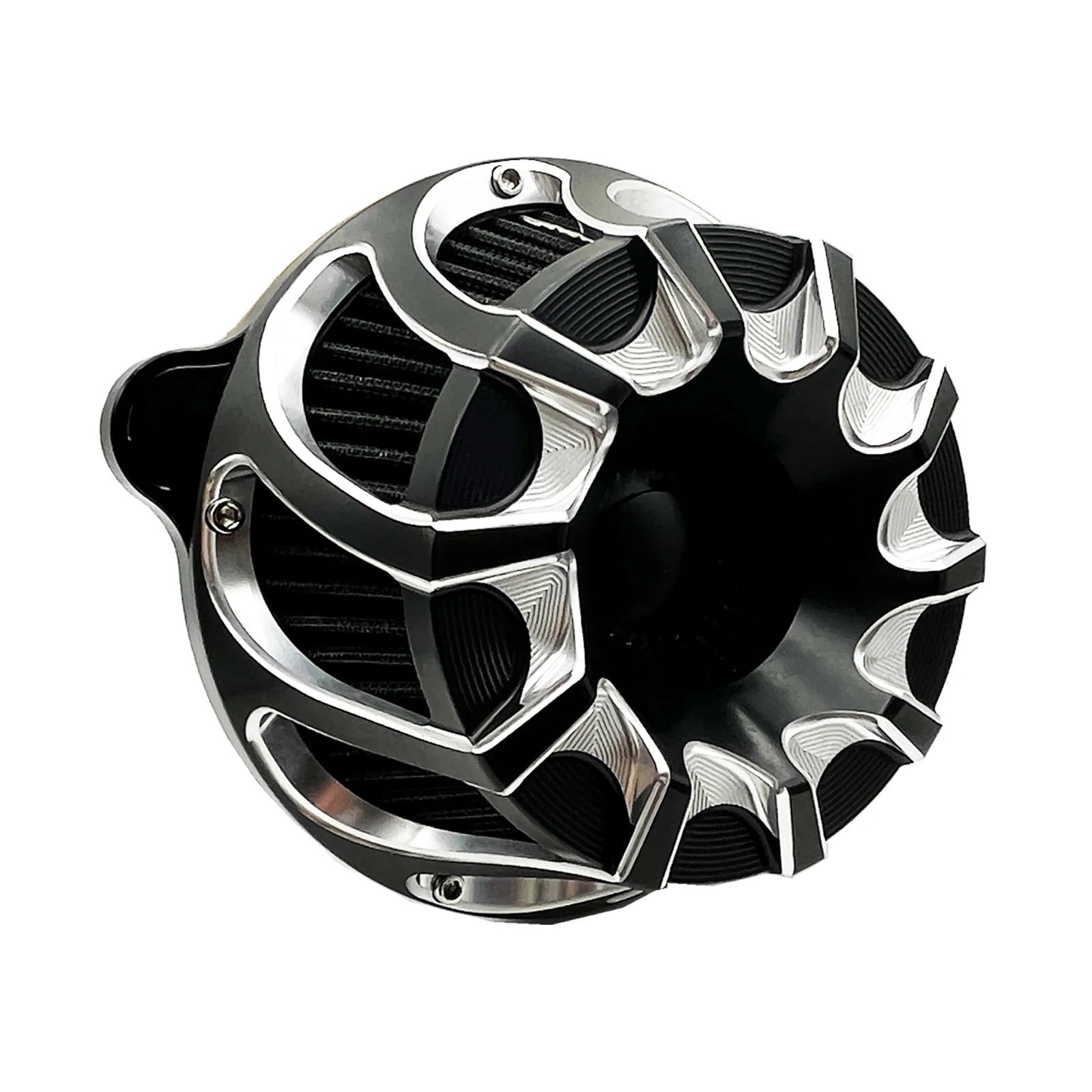 Zestaw filtra powietrza do motocykla Filtr powietrza dolotowego pasuje do Harley Sportster XL 883 1200 M8 Touring Glide Trike Softail Dyna Montaż uniwersalny Konstrukcja dwuwarstwowa stalow(C)