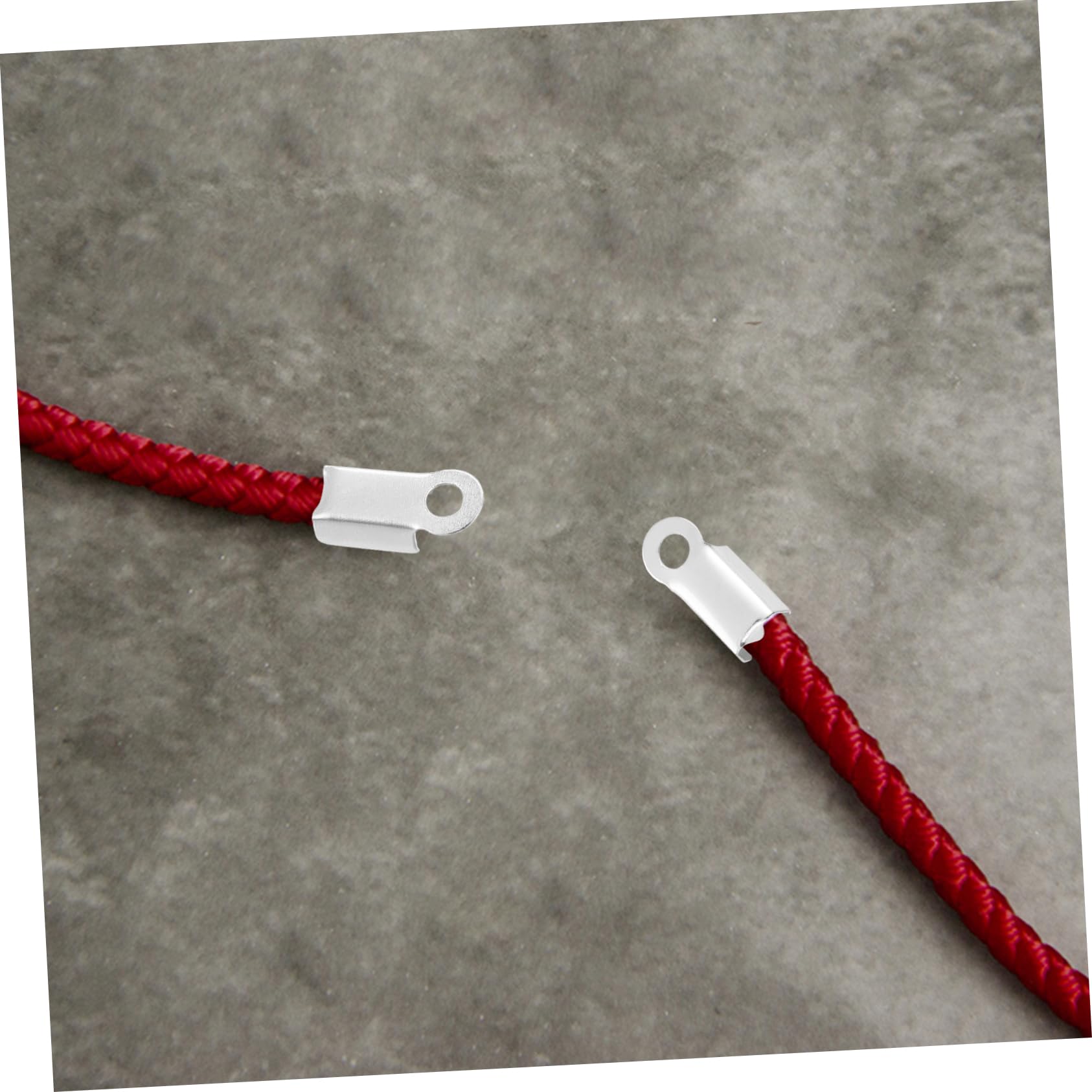 IWOWHERO 500pcs Smooth Square Clip Jewelry Making Clamp Kit for Ribbon Wire Jewelry