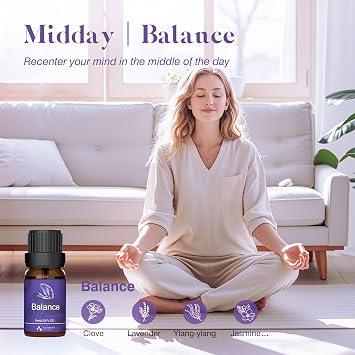 ASAKUKI Essential Oils for Diffuser, Wellness-Inspired Oil Blends Set
