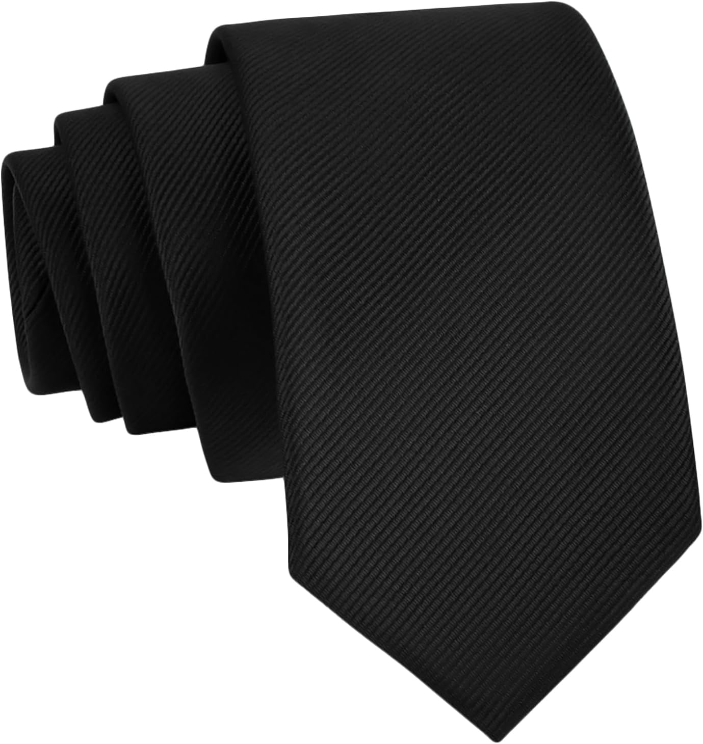WOXVM Men's Classic Solid Color Necktie 8cm Wide - Premium Jacquard Polyester Tie for Business Wedding Formal Events
