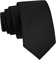 WOXVM Men's Classic Solid Color Necktie 8cm Wide - Premium Jacquard Polyester Tie for Business Wedding Formal Events