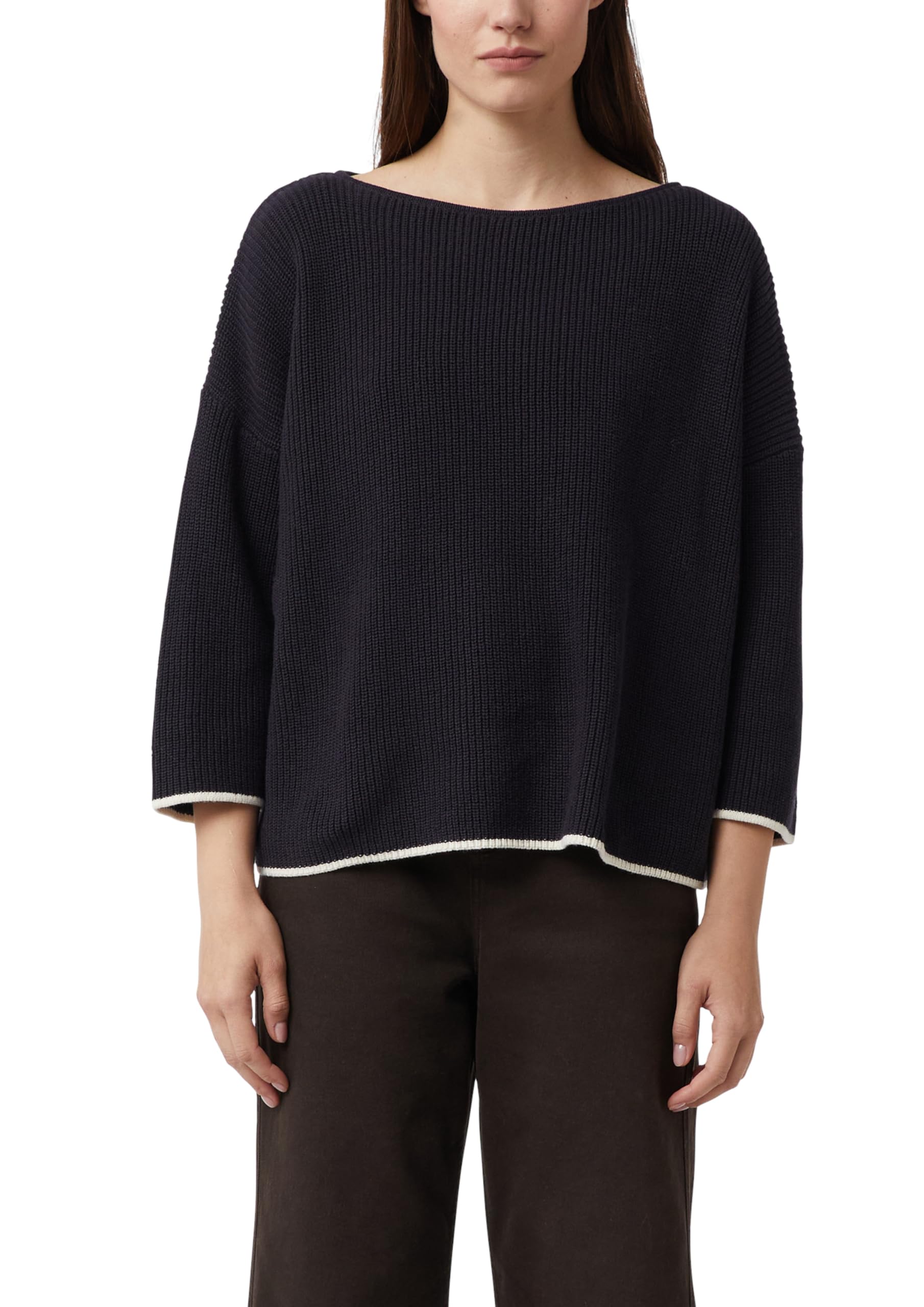 Comma Pullover im Boxy Fit mit Kontrastdetails