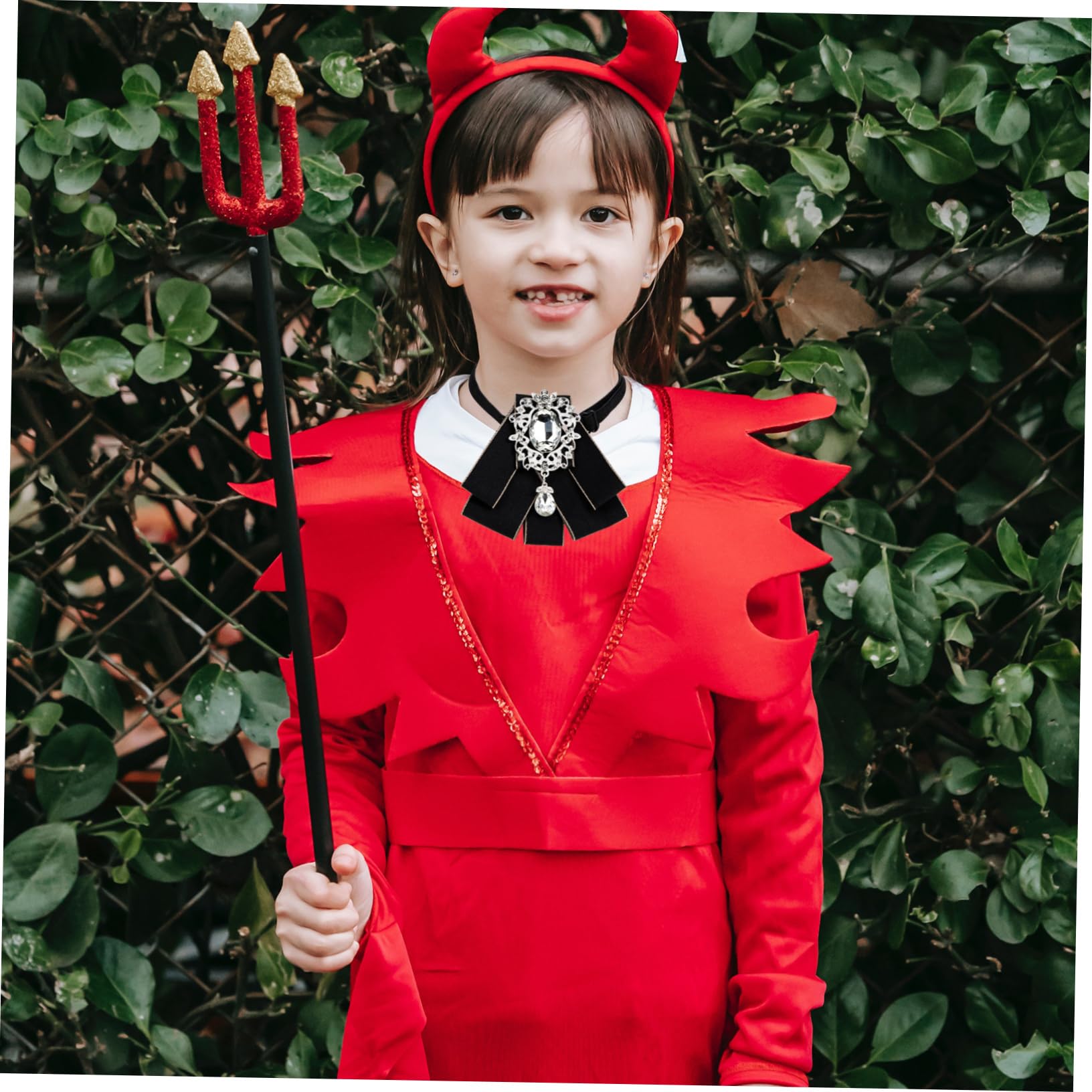 CALLARON Boys and Girls's Performance Dress Bow Tie Skirt Rhinestone Tie Elegant Suit Accessory Material