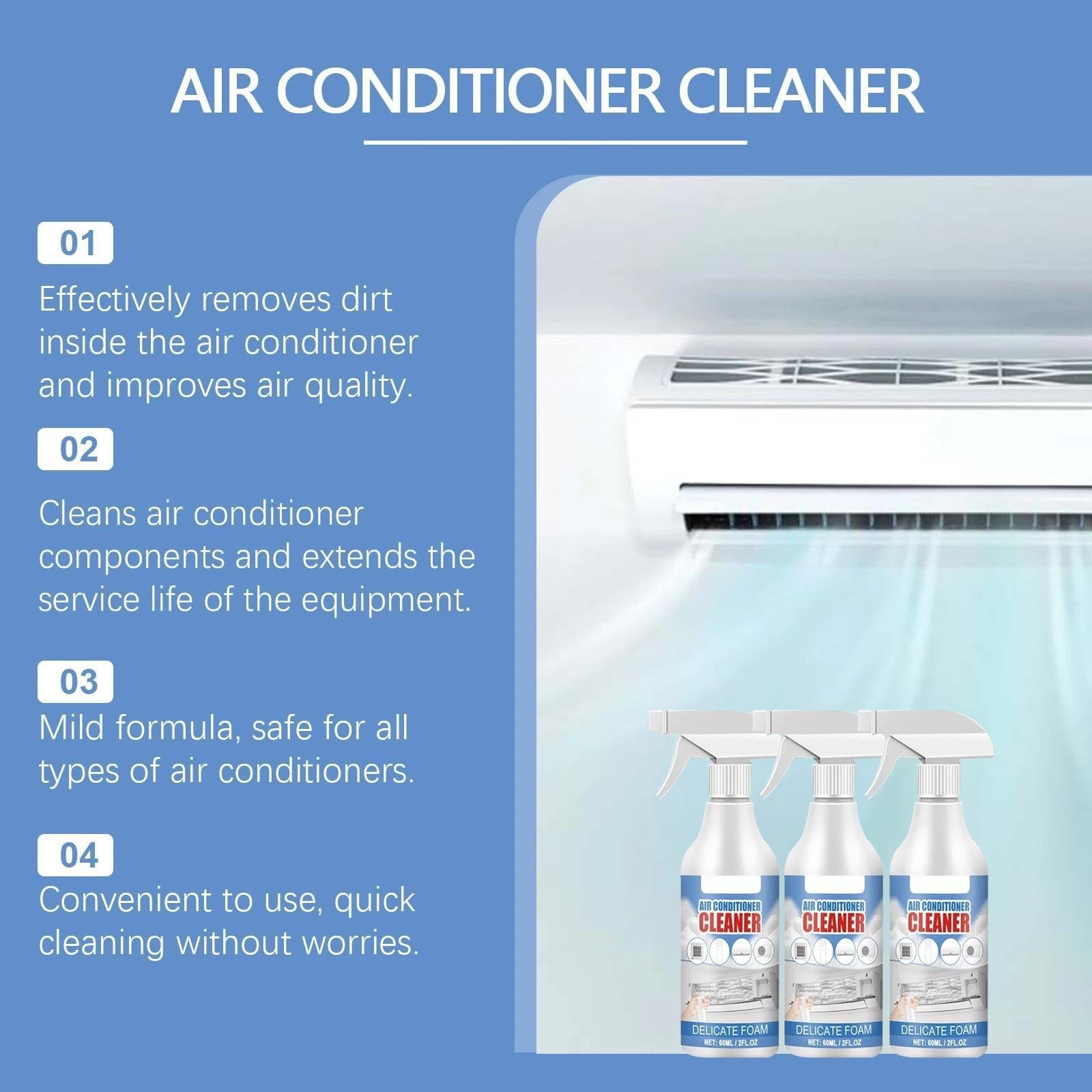 Spray detergente for condizionatori d'aria da 2 Oz