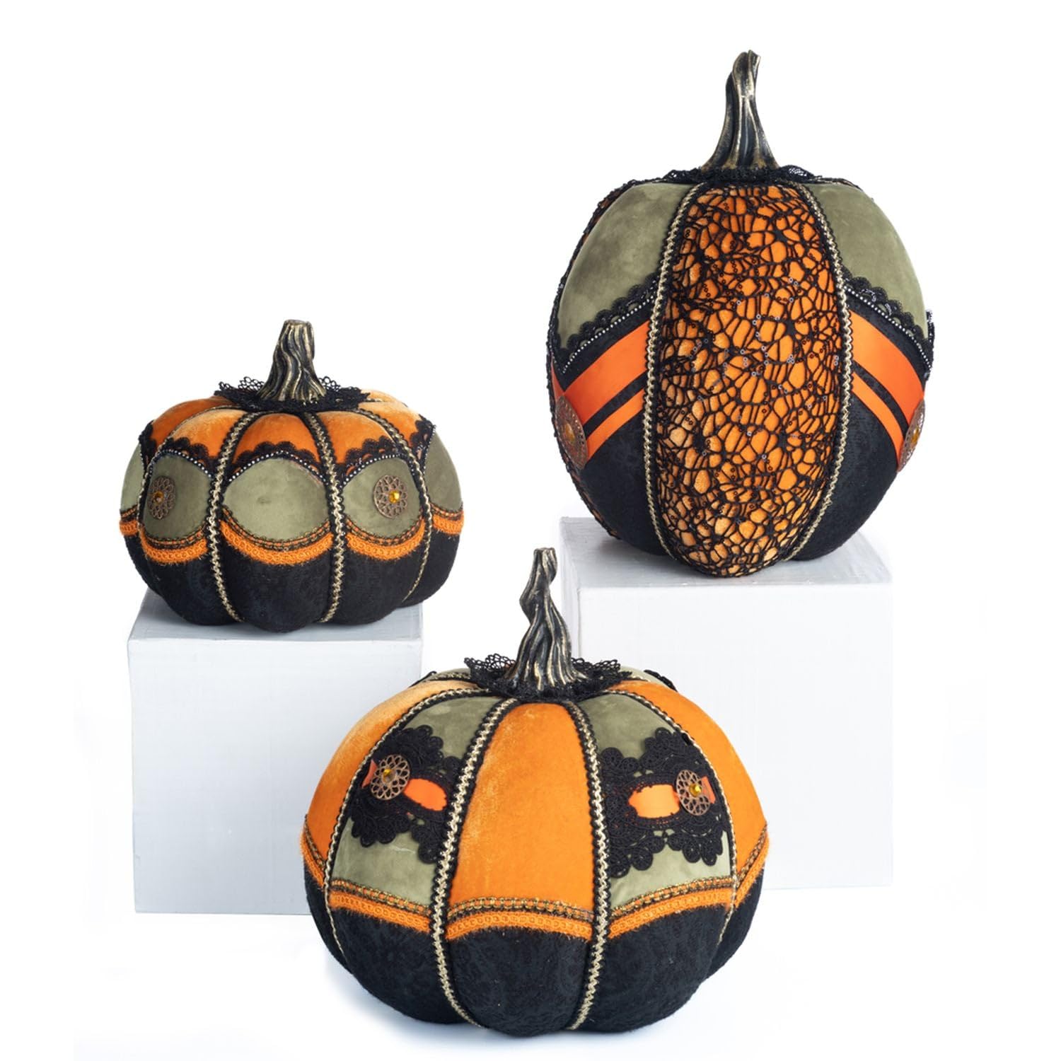 Telas De Algodón Halloween 'Creepy Hollow' - Estampado Calabazas, Caramelos, Naranja/negro
