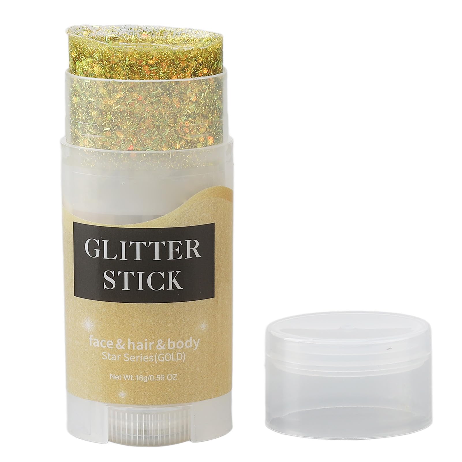 Lápiz de gel con purpurina dorada, lentejuelas decorativas bastón brillante macizo, espumoso de larga duración para cosméticos
