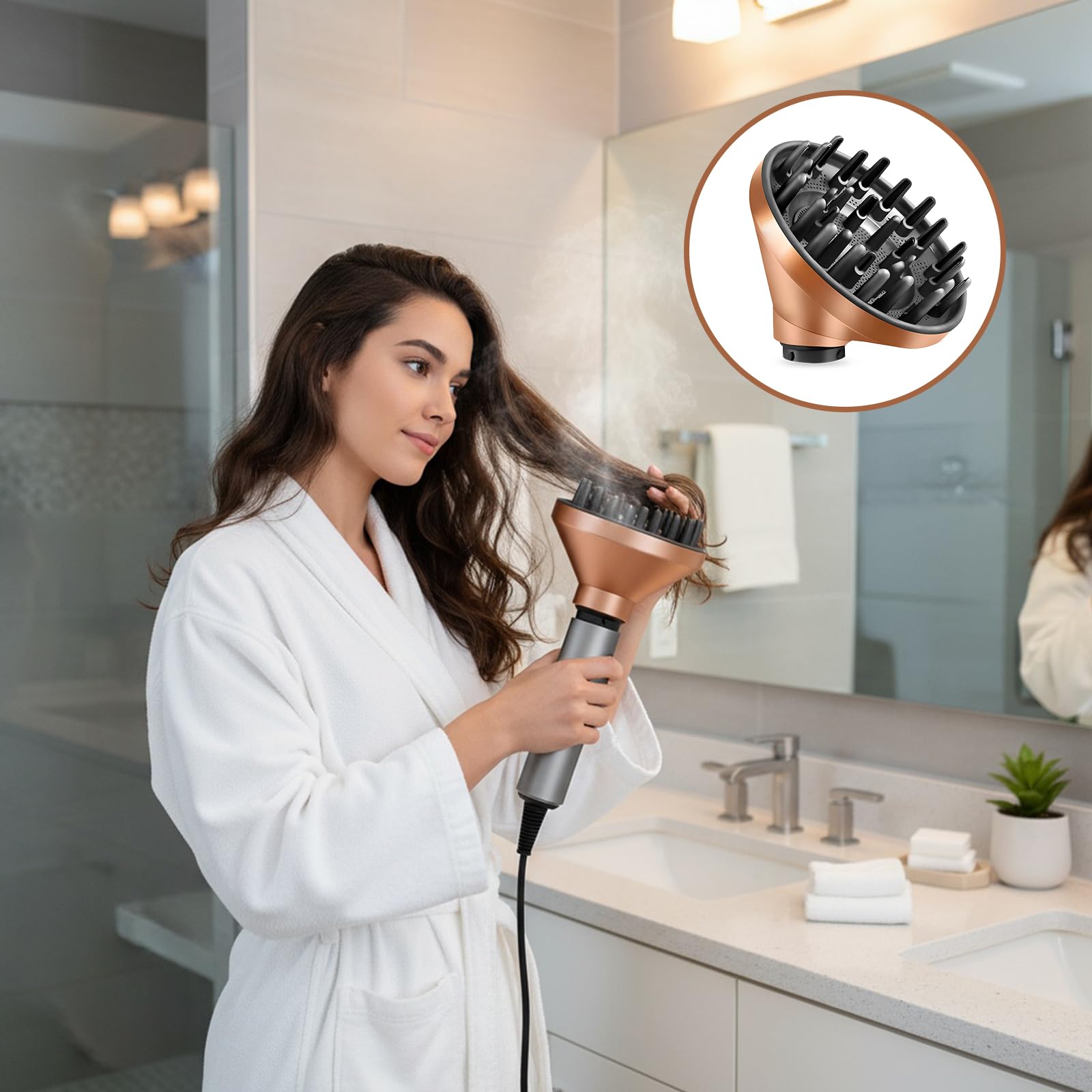 Diffusordüse für Dyson für Airwrap, Haartrockner Diffusor Aufsatz, Haarstyling Zubehör Kompatibel für Dyson für Airwrap Styler HS01 HS05