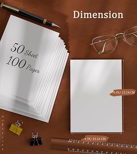 Miniatura 9 de Bloc de notas de 4 x 6 pulgadas, bloc de notas en blanco, 50 hojas por bloc de notas, juego de 6, bloc de notas pequeñas de papel blanco, notas de