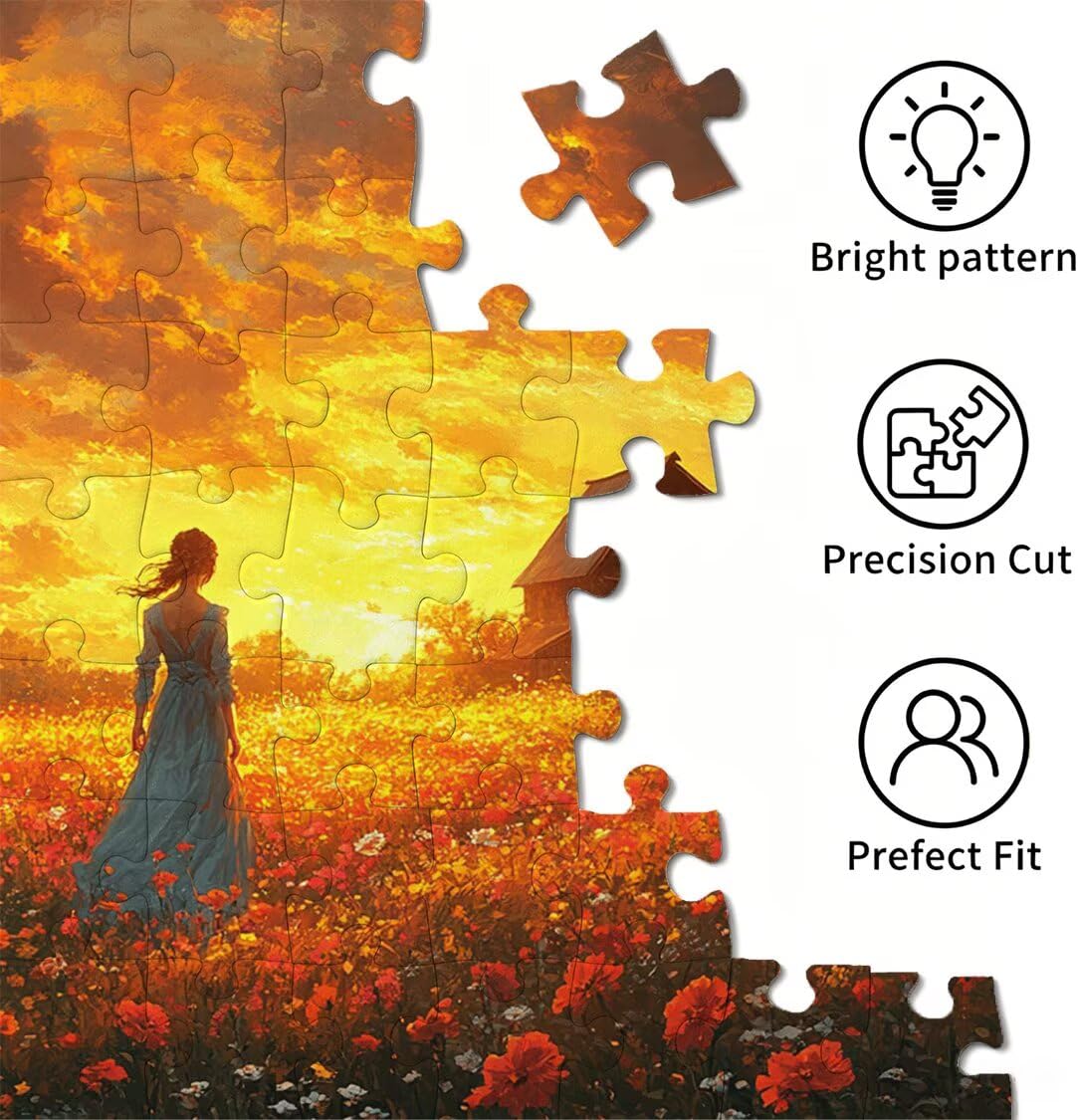 Puzzle 4000 Pieces Coucher de Soleil Puzzle Adulte 141x87cm, Fille, n-449