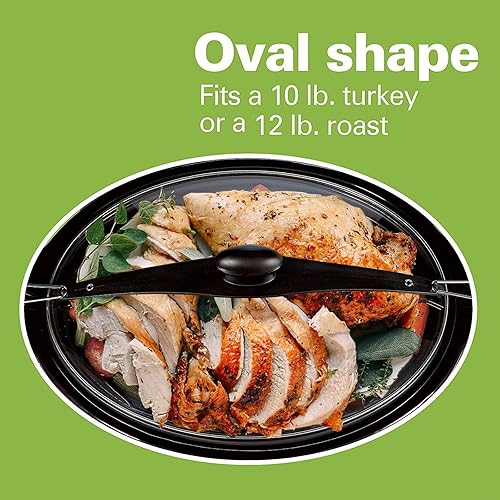 Miniatura 6 de Olla de cocción lenta extra grande de 10 cuartos de galón, olla de cocción lenta con tapa, para personas de tamaño familiar de más de 8 años, para