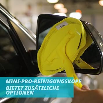Invisible Glass 95164 Reach and Clean Tool Wet-Dry Pro Window and Windshield Cleaning Tool with Extendable Handle and Washable Reusable Microfiber Cloth for Indoor and Outdoor Use