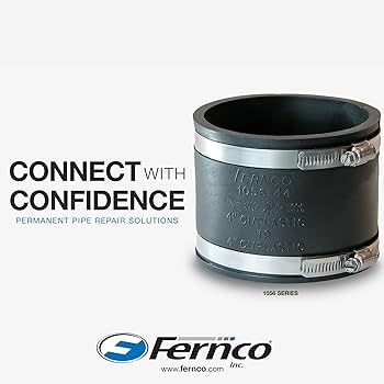 Panasony™ C100 C105 Fernco P1056-250 2.5-in. Cast Iron, Plastic and Steel Pipe