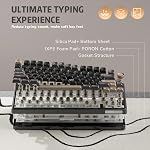 RK ROYAL KLUDGE R75 Jeu de clavier filé avec volume Knob, 75% Joint de clavier monté, chaud swappable, son crémeux, MDA Profil, PBT Captures-clés