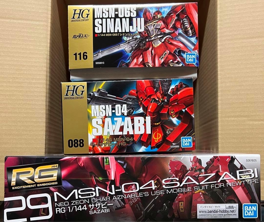 HG RGシナンジュ サザビー詰め合わせ3点 SMW1CPEP RG『シナンジュ