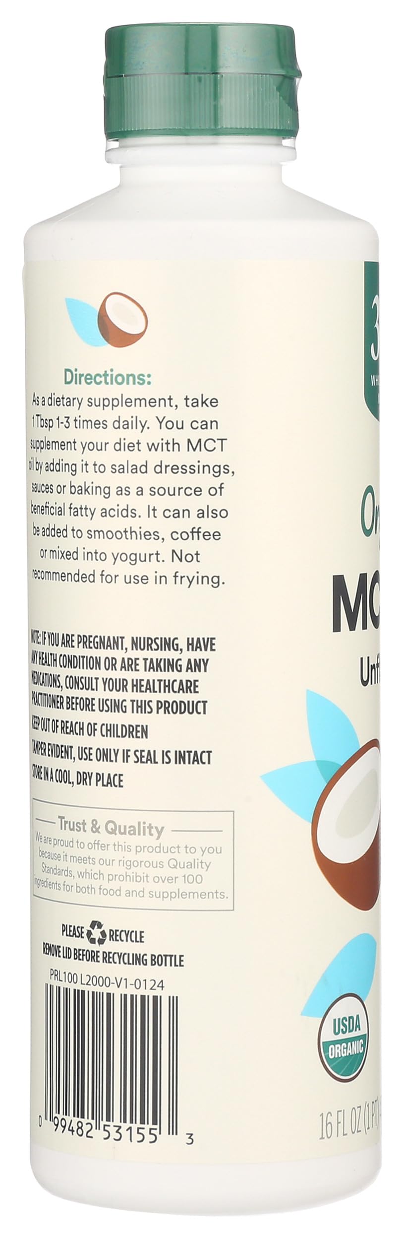 365 by Whole Foods Market, Organic MCT Oil, Unflavored, 16 Fl Oz — Amazon image 4
