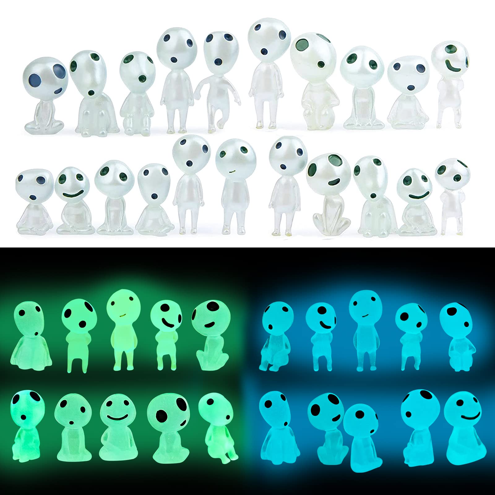 CCINEE 20Pcs Glow in Dark Tree Elves Fairy Luminous Ghost - dollhouse accessories | Mubboo