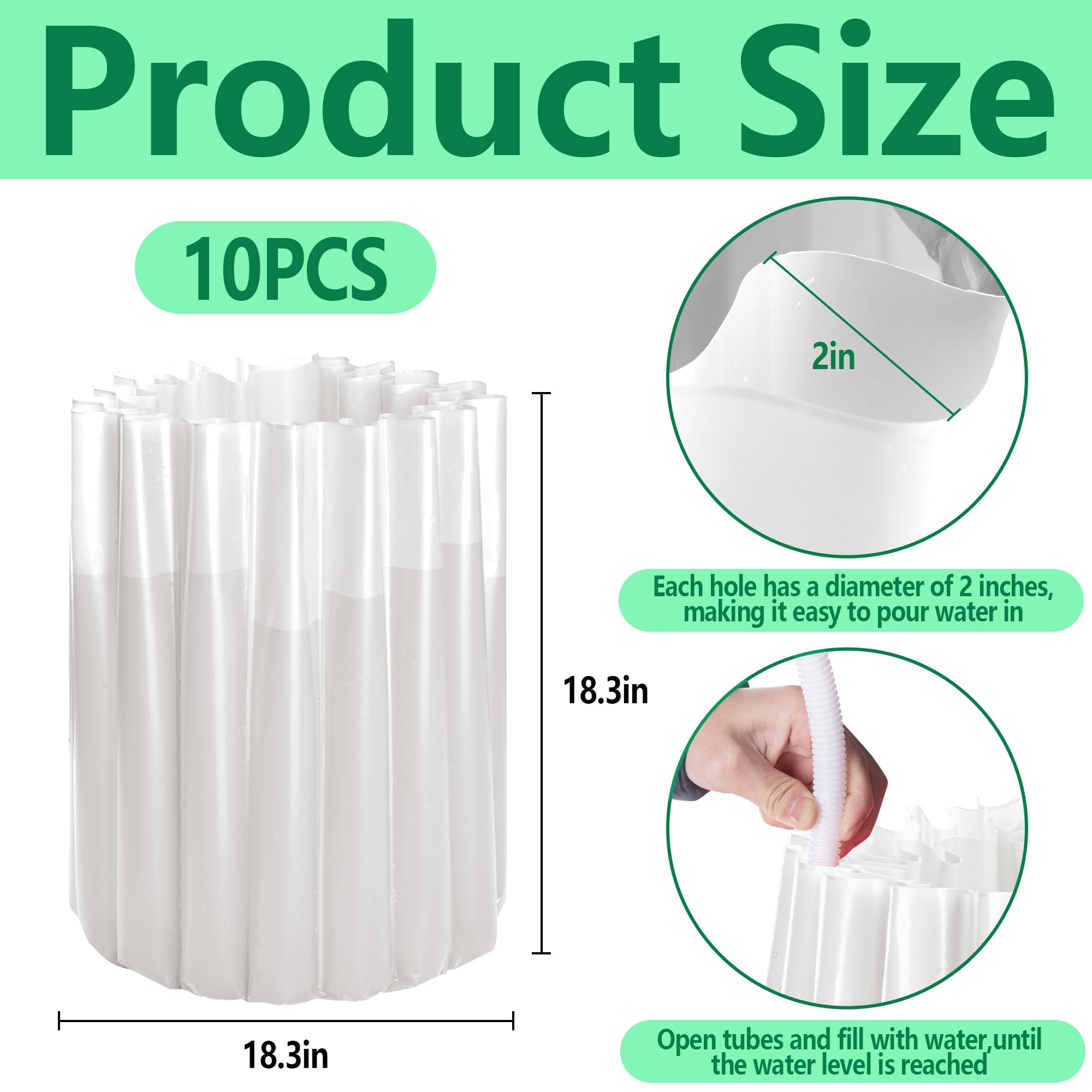 DECOHS 10 protectores aislantes para plantas, 18.3 x 18 pulgadas, aisladores de plantas para la temporada temprana de la temporada, protege las plantas para la protección del invierno contra las