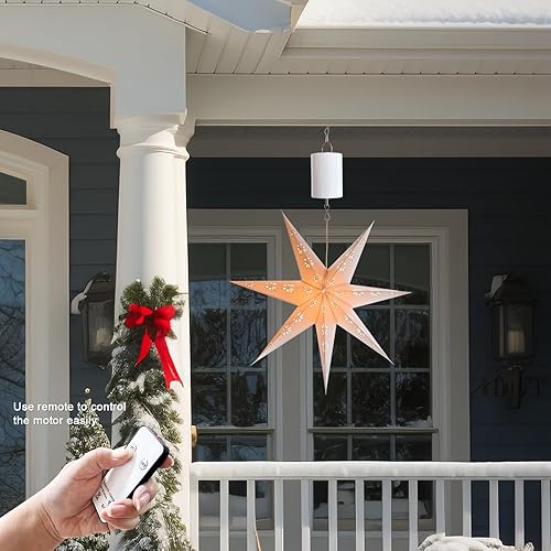 Miniatura 2 de Goolyrusim Motor de bola de discoteca con control remoto, motor de cuna de bebé, silencioso y eficiente de energía, motor de exhibición colgante