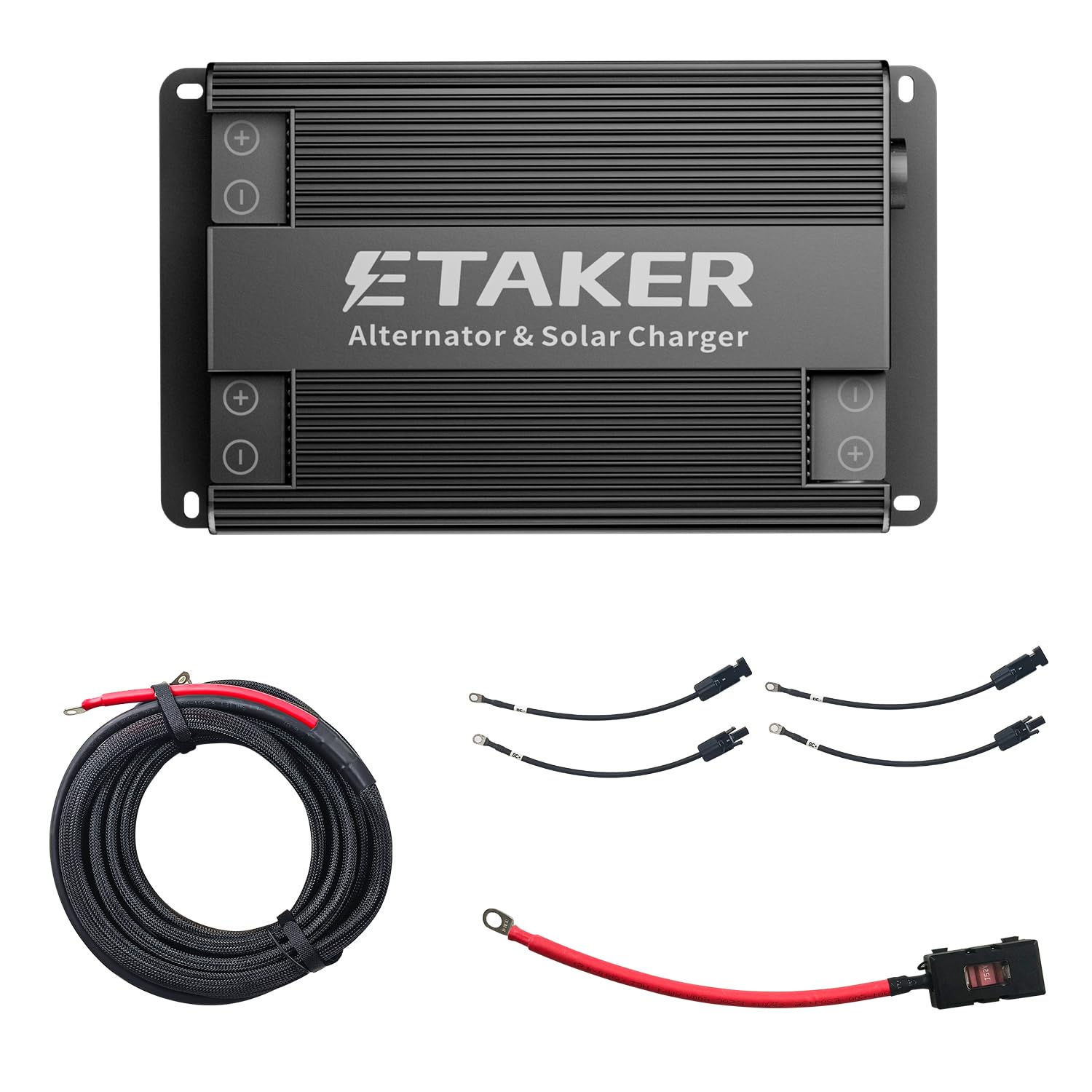 1000W Alternator Charger, DC to DC Charger for Portable Power Stations, Solar Generator, Charges 1kWh in 1H，Sutible for RVs,SUVs,Diesel Cars, Boats
