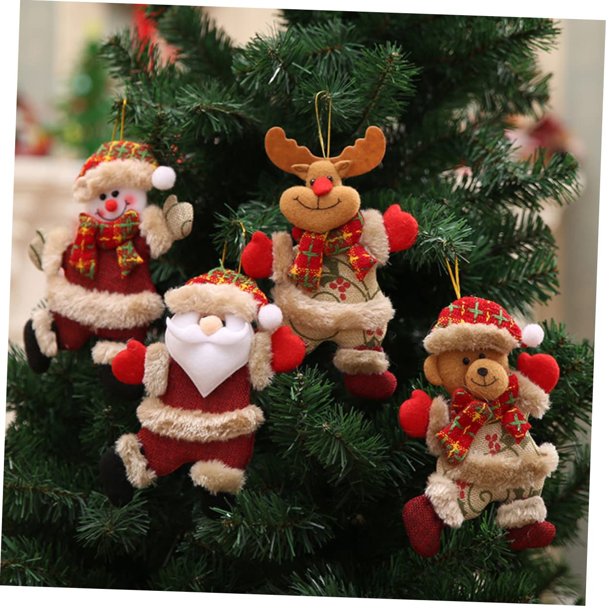 Amosfun 3sets Xmas Party Dekorative Weihnachten Hängende Puppe Ornament Für Geburtstag Baum Fenster Tür 8 Stücke * 3