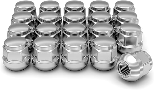 White Knight Tuercas de llanta M12x1.5 para Honda y Acura seleccionados (versión corta), asiento de radio estilo fábrica (triple capa cromada) -