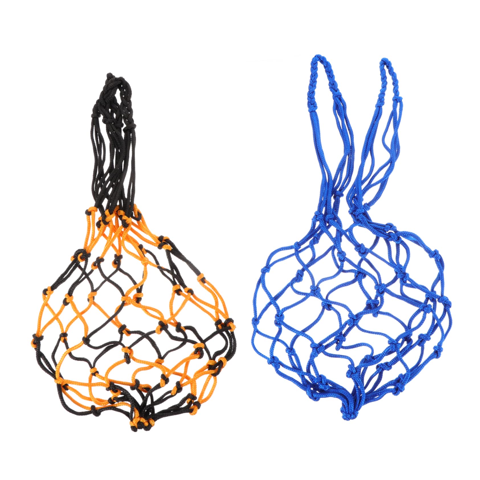 Parliky 2Pcs Soccer Net Bags Heavy Duty Mesh Balls Storage Bag for Basketball Football Durable Lightweight for Outdoor Sports Activities