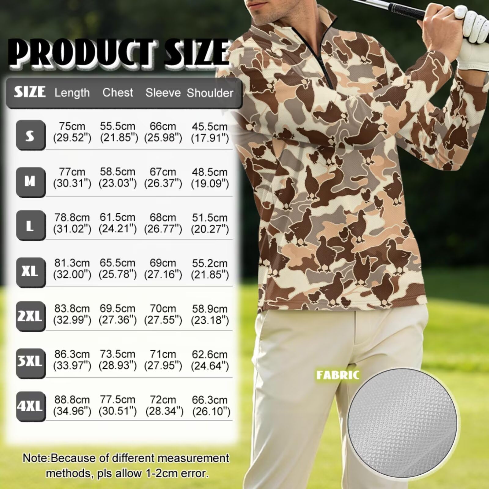 chaqlin Camisas de golf a juego para parejas, con cremallera, para mujer, camisa polo de manga larga para hombre, camisa de golf para hombre