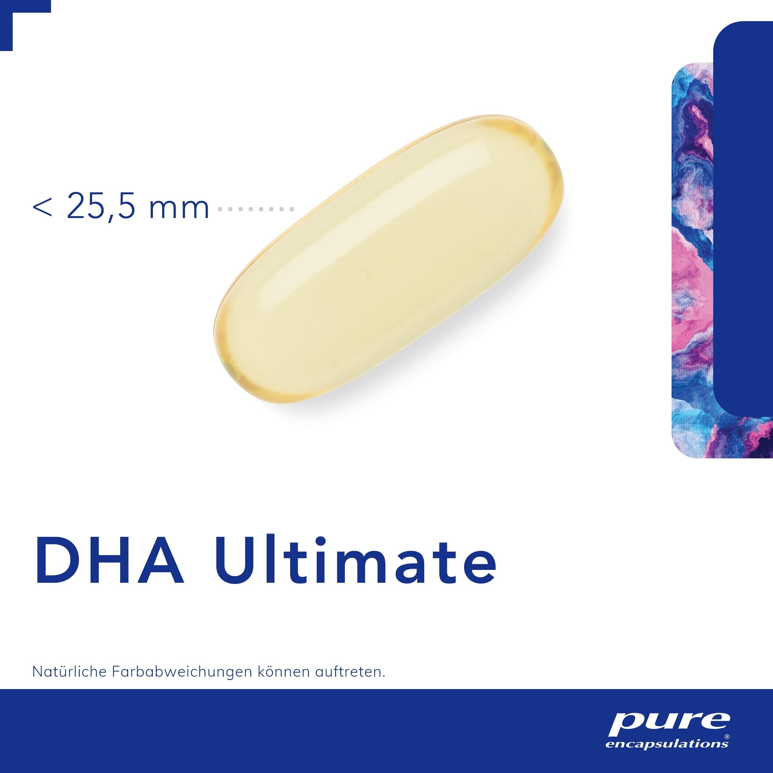 Pure Encapsulations - DHA Ultimate - Omega 3, Schwangerschaft, Augenvitamine - 60 Kapseln