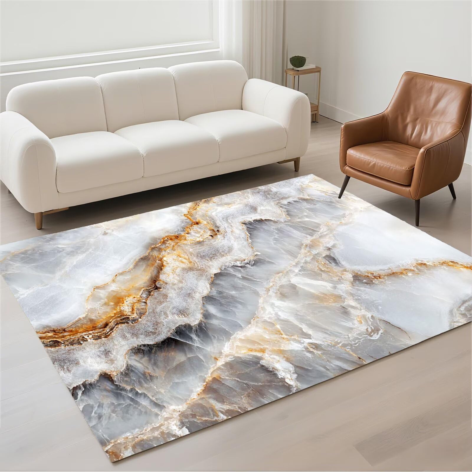 Tapis salon imperméable lavable protège votre sol des taches de cuisine et couloir