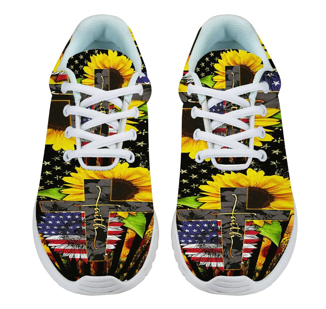 Christian Cross Faith Shoes for Women Men Trail Running Casual Fashion Sneakers Slip-on Tennis Shoes