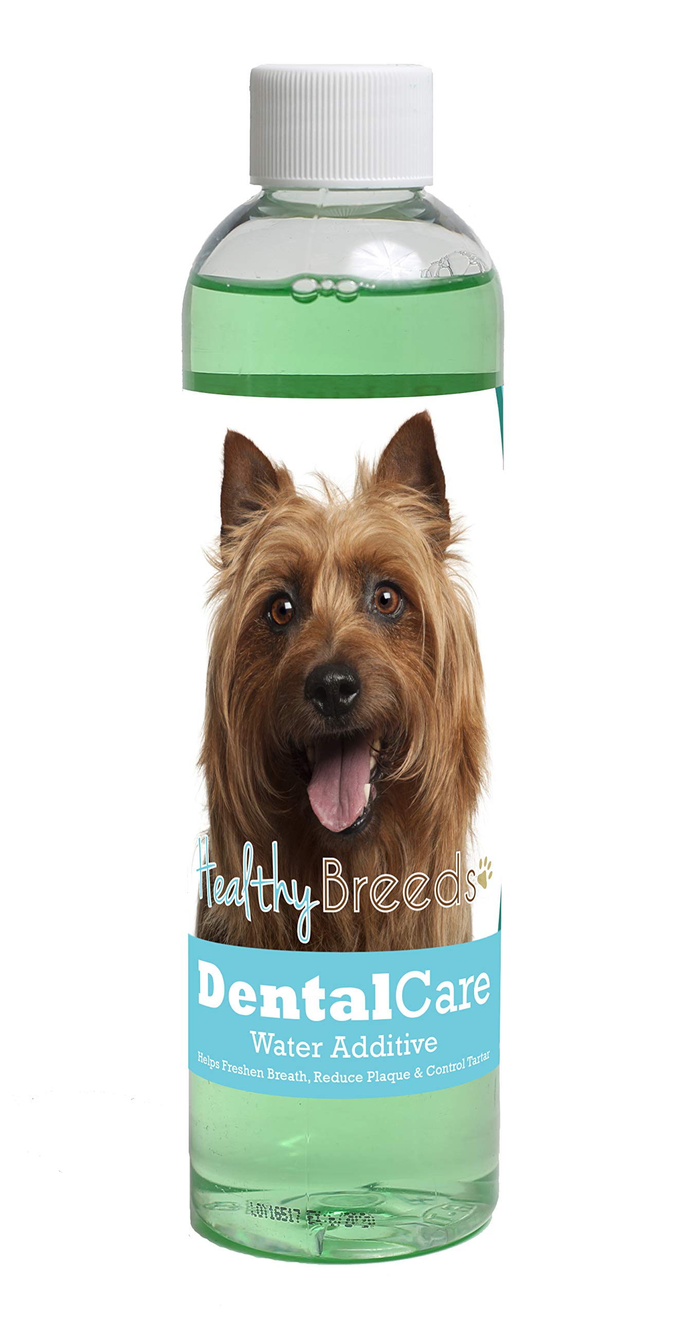Healthy Breeds Dog Dental Care Water Additive for Australian Terrier - Helps Freshen Breath, Reduce Plaque &amp; Control Tartar - Mint Flavor - 8 oz
