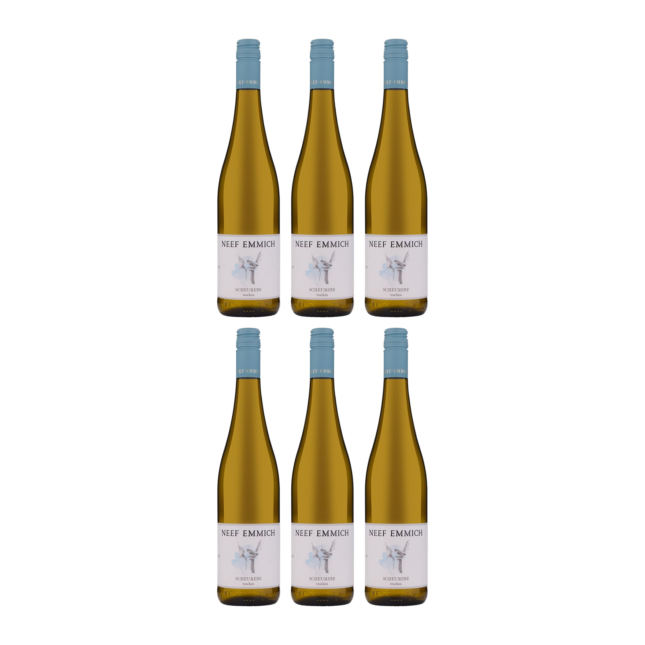 Weingut Neef Emmich Rheinhessen Scheurebe Weisswein Weiss trocken Deutschland inkl. FeinWert E-Book (6 x 0.75 l)