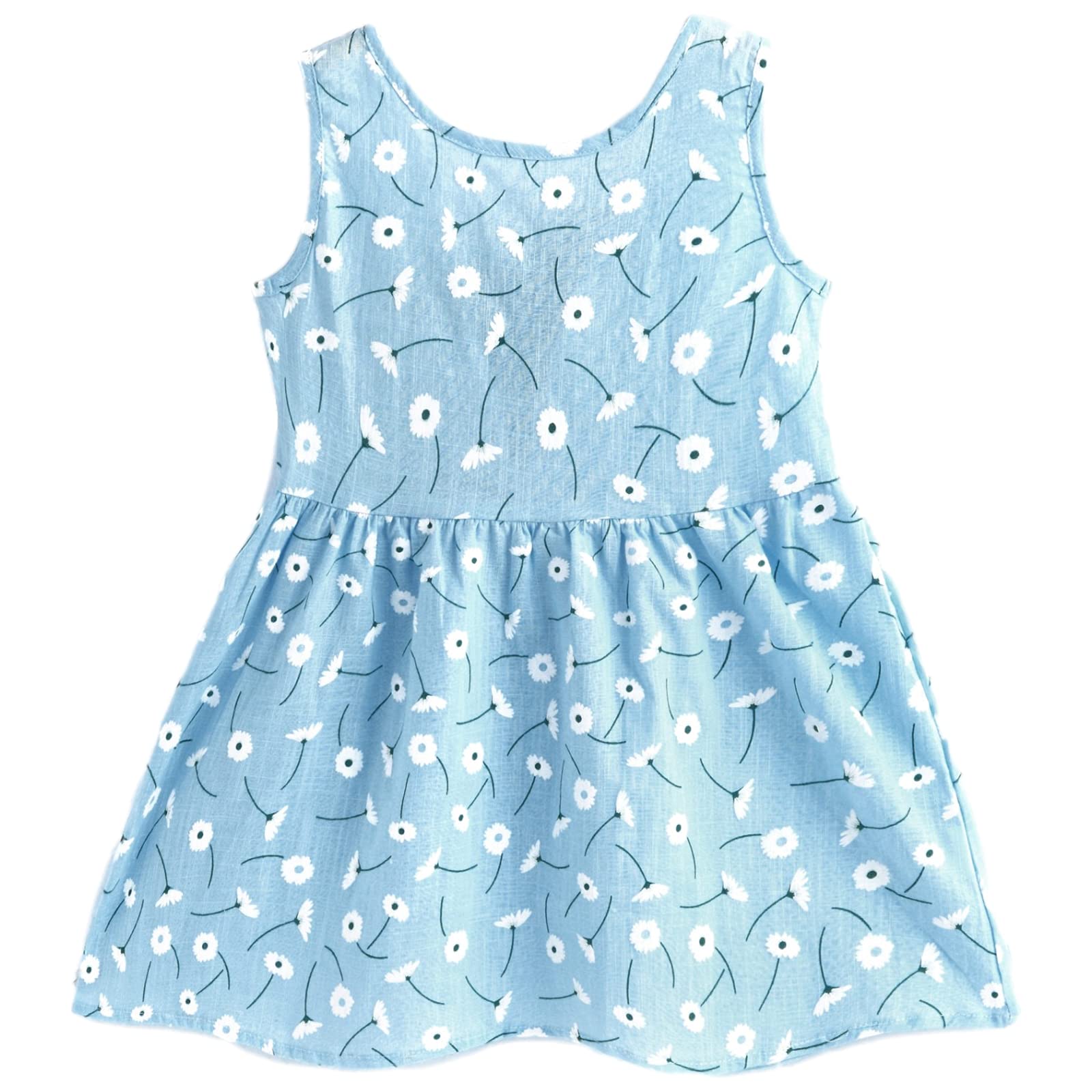 amropi Vestito Margherita Stampa Vestiti Bambina Abito Manica Volant Abitini Estivi Bimba Abiti per 0-5 Anni