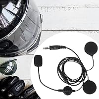 Vista 5 de Emoshayoga Auricular para casco de motocicleta, transmisión estable de 0.276 in. Enchufe de radio bidireccional, micrófono, sonido claro, a prueba