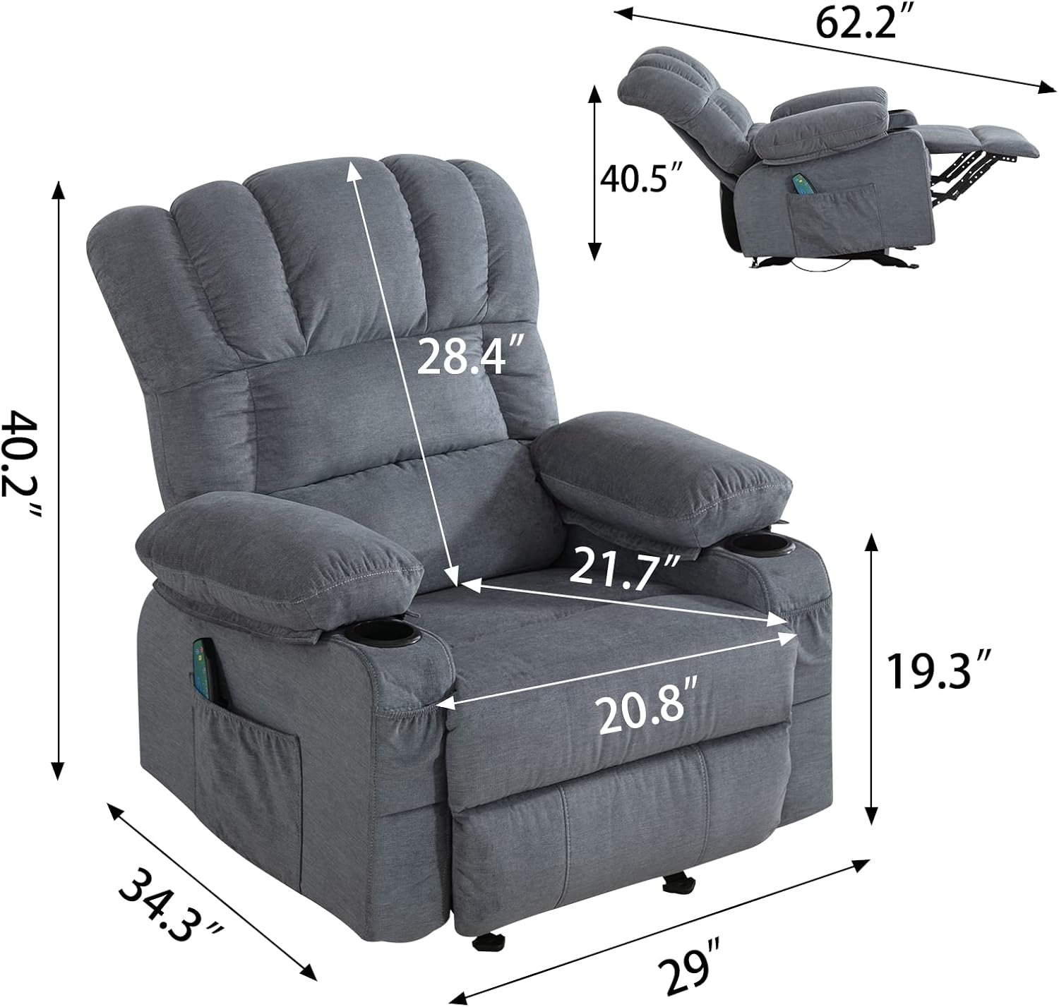 HEALGEN Bosmiller Recliner Chair components