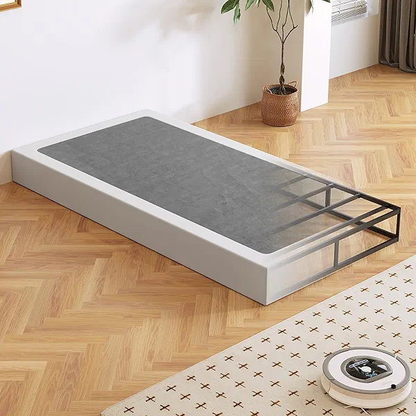 Arhomefurni Box Spring, Metal Frame Mattress Foundation with Fabric Cover, Easy Assembly, Noise-Free (7 Inch, Twin)