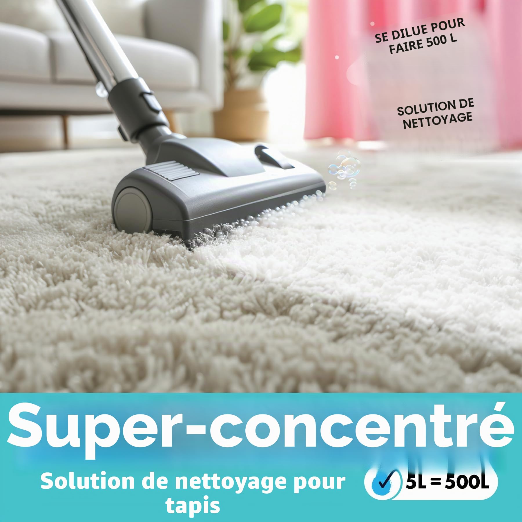 Dirtbusters Nettoyant Désodorisant Professionnel Concentré 3 en 1 pour Tapis/Tissus - Neutraliseur d’Odeur, Parfum orange, Shampooing Idéal des Moquette Machines Lavant par Extraction, 5L