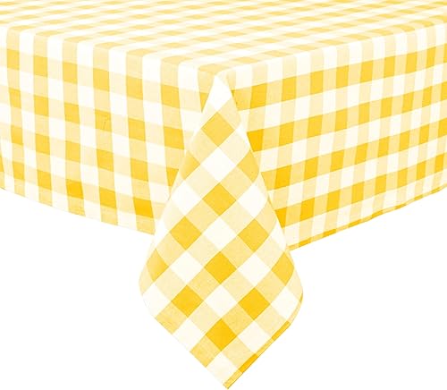 UniQloth Mantel cuadrado de tela resistente a cuadros de búfalo 100% algodón, funda lavable para mesa de comedor, ideal para cenas, bodas, Navidad,