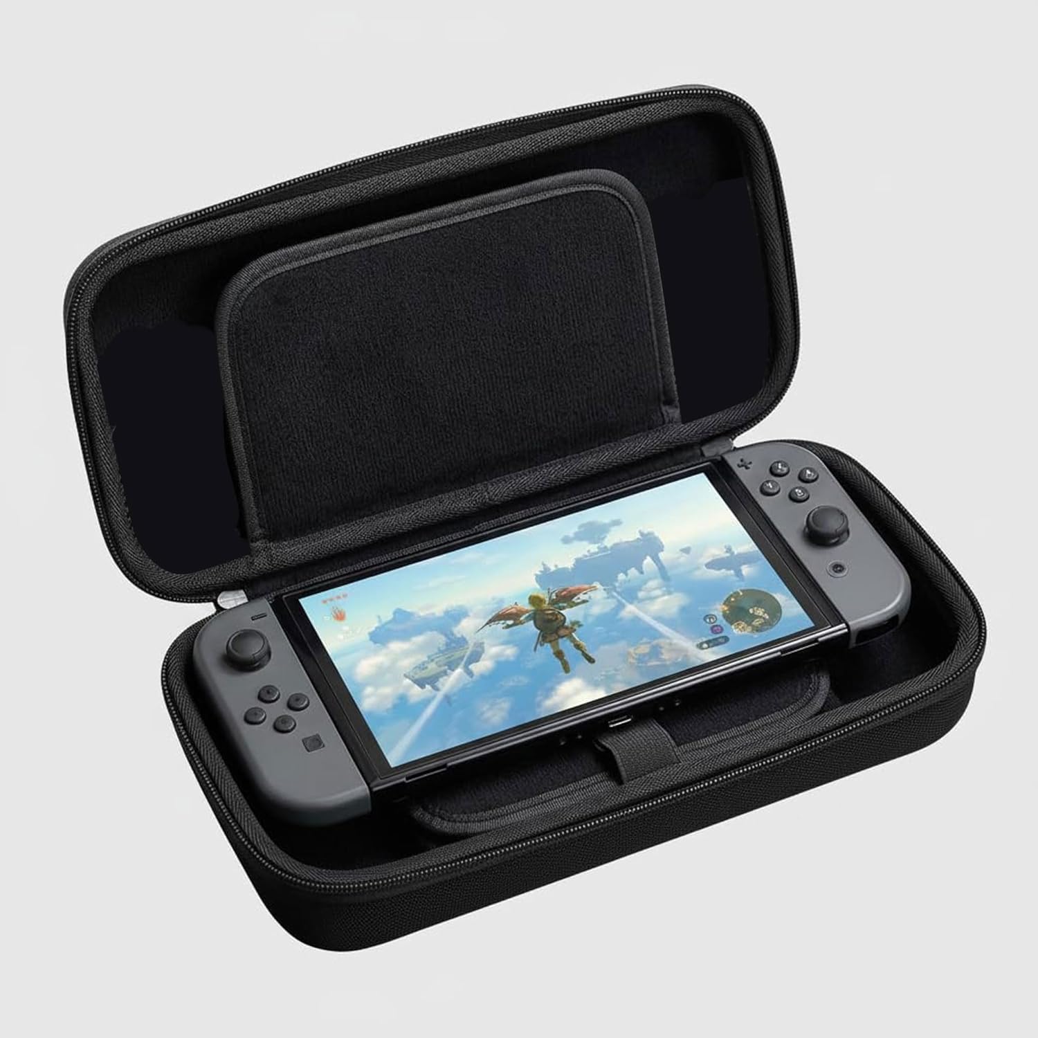 MeloSync Carrying Case Compatible with Switch 2/Steam Deck/ROG Ally X/Legion Go S, Protective Hard Shell Carry Case Built-in Charger & Docking Station Storage, Portable Travel Bag
