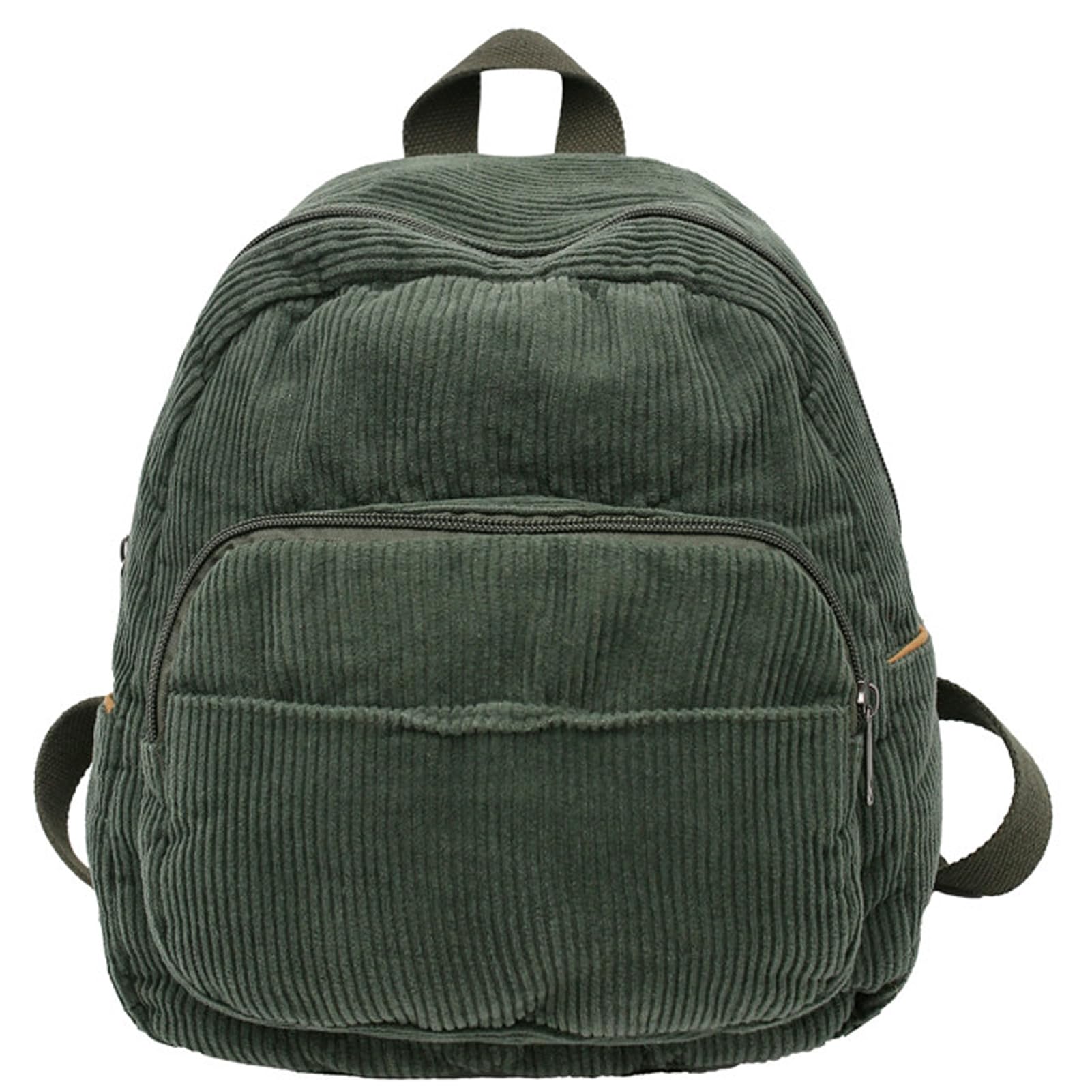 Makukke Small Corduroy Backpack Purse for Women - Vintage Mini Fashion Casual Aesthetic Backpack, Green