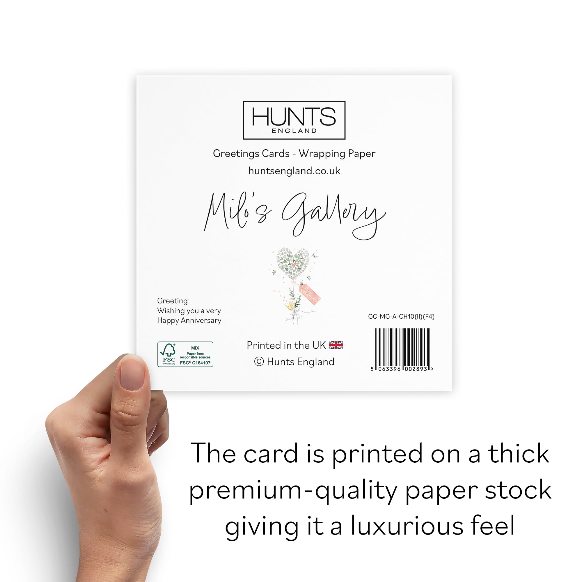 Hunts England Tarjeta Romántica De 8º Aniversario De Boda Para Esposa – To My Wonderful Wife – 8 Amazing Years – Colección Timeless – Estándar – 148 X 148 Mm