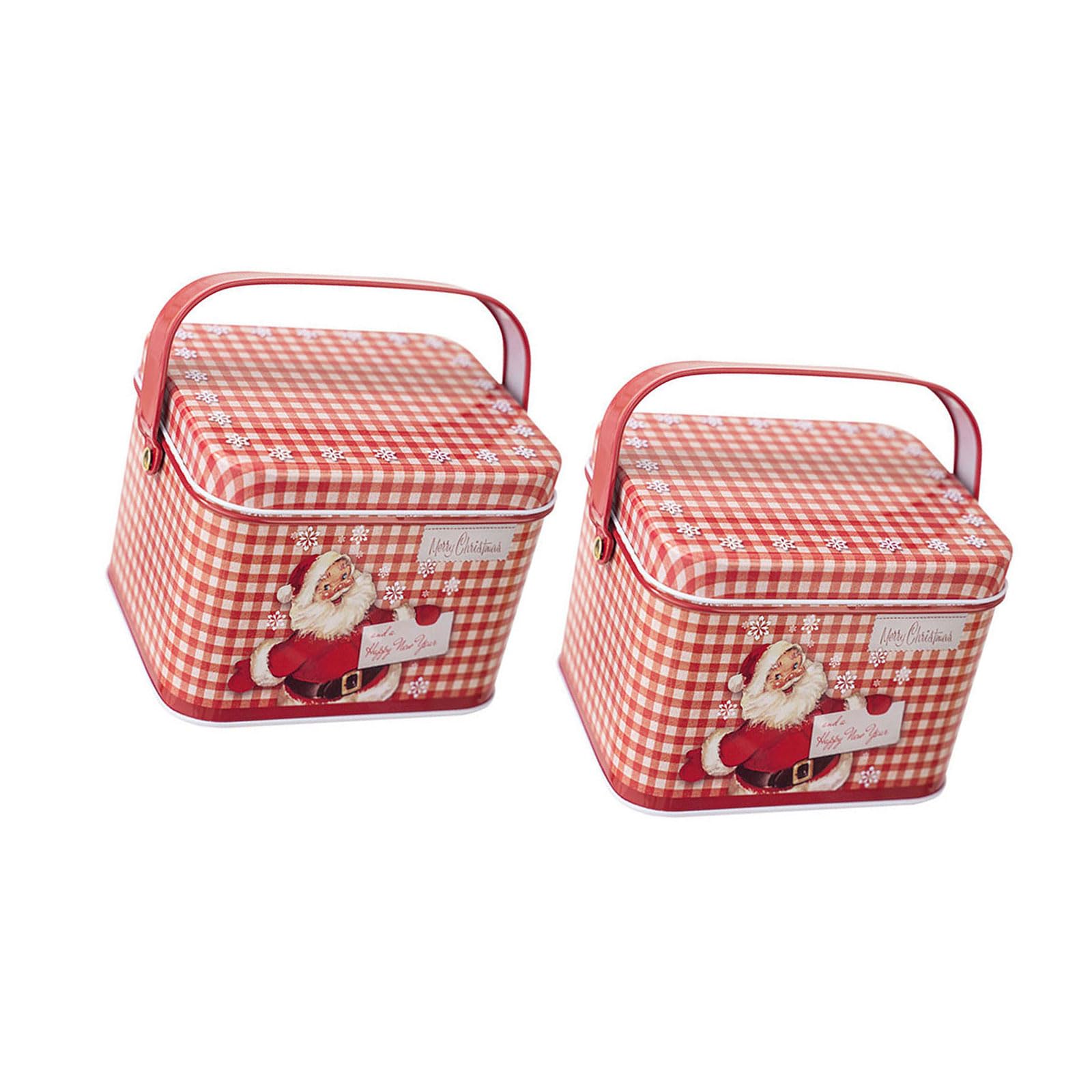 Boîtes à bonbons de Noël boîte cadeau en fer blanc pour biscuits et chocolats à offrir