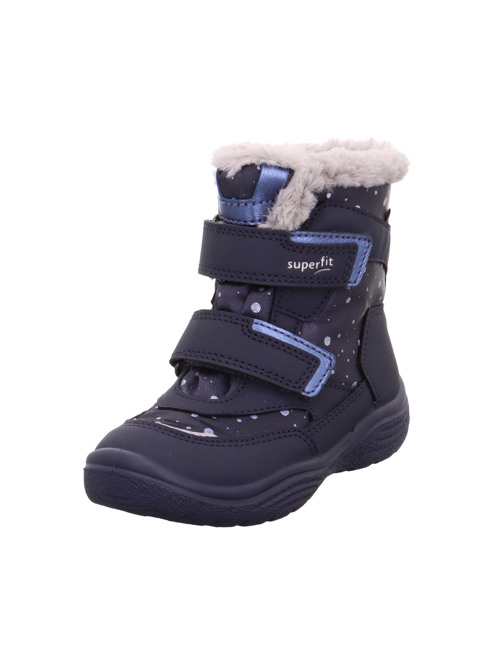 Superfit Girl's Crystal Snow Boot, Blue Light Grey 8000, 7.5 UK Child