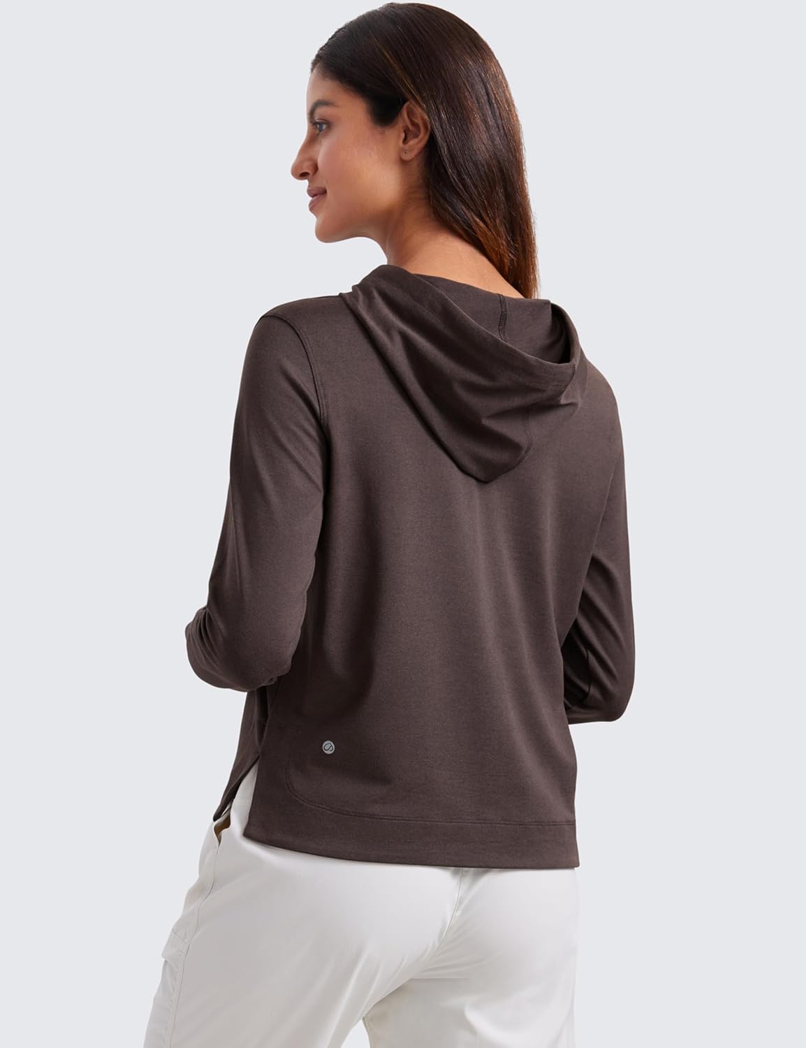 CRZ YOGA Cloud Jersey Pullover Hoodies for Women Long Sleeve Hooded Workout Sweat Shirts Casual Yoga Tops with Thumb Holes - Image 2