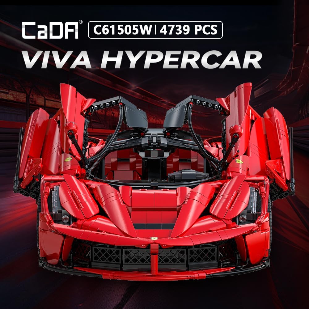 Front view of the CaDA Viva Hypercar with butterfly doors open