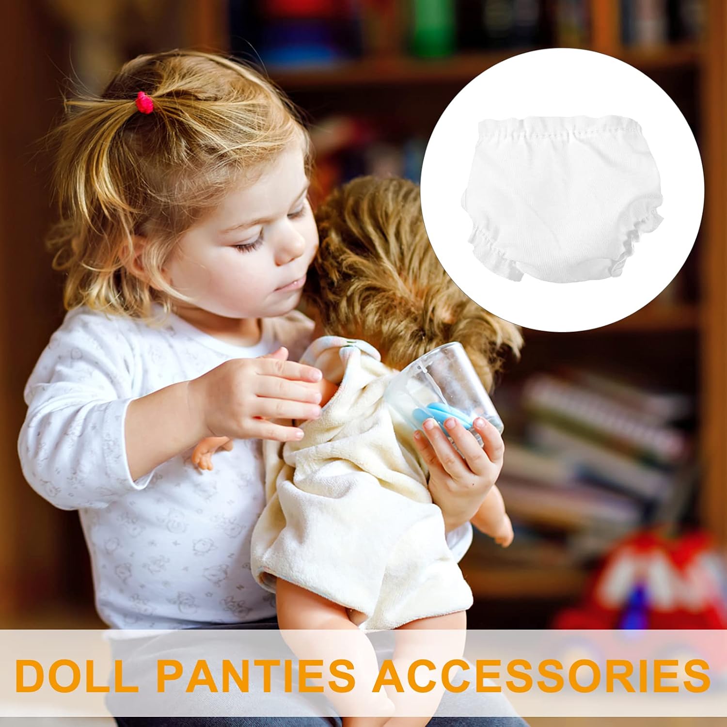 12 Pieces Baby Doll Diapers White Doll Underwear for 5-7 Inch Dolls New Born Baby Reusable Doll Diapers Doll Accessories